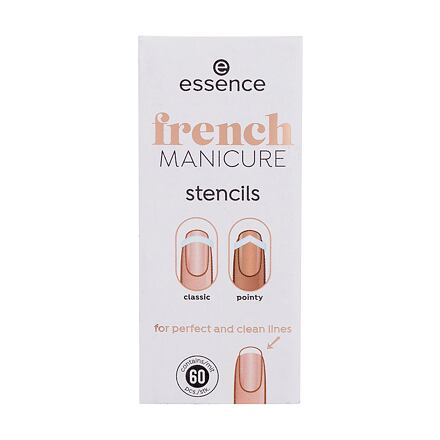 Essence French Manicure Stencils 01 French Tips & Tricks šablony na nehty pro francouzskou manikúru 60 ks