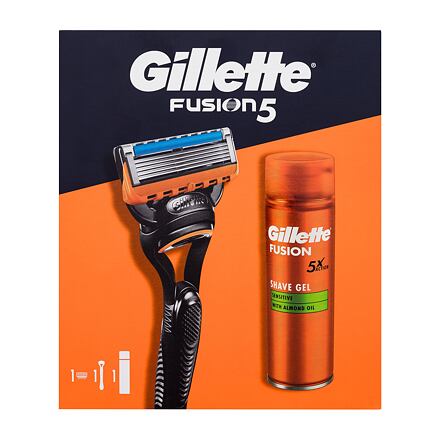 Gillette Fusion5 : holicí strojek Fusion5 1 ks + gel na holení Fusion Shave Gel Sensitive 200 ml pro muže
