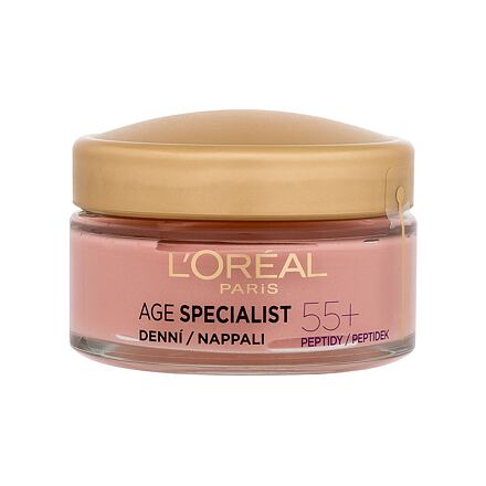 L'Oréal Paris Age Specialist 55+ Anti-Wrinkle Brightening Care rozjasňující pleťový krém proti vráskám 50 ml pro ženy
