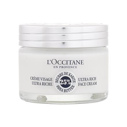 L'Occitane Shea Butter Ultra Rich Face Cream vyživující pleťový krém 50 ml pro ženy