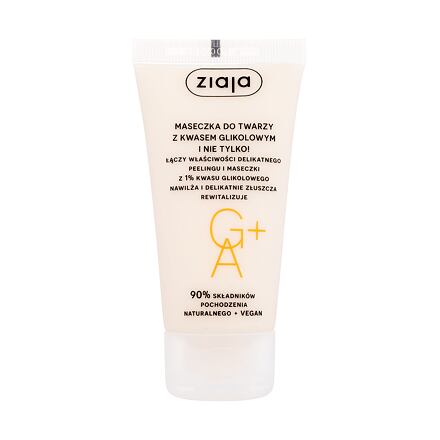 Ziaja Face Mask + Scrub With Glycolic Acid hydratační a exfoliační pleťová maska 55 ml pro ženy
