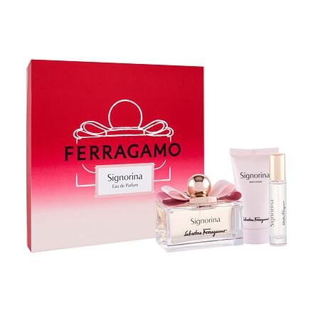 Salvatore Ferragamo Signorina : EDP 100 ml + tělové mléko 50 ml + EDP 10 ml pro ženy