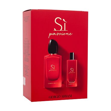 Giorgio Armani Sì Passione dárková sada parfémovaná voda 100 ml + parfémovaná voda 15 ml pre ženy