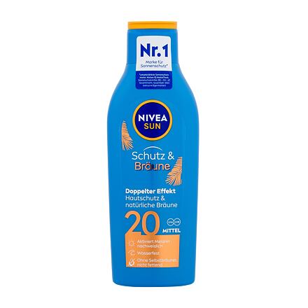 Nivea Sun Protect & Bronze Sun Lotion SPF20 voděodolné mléko podporující zhnědnutí 200 ml