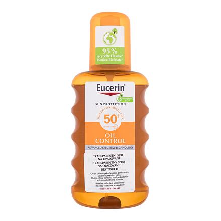 Eucerin Sun Oil Control Dry Touch Transparent Spray SPF50+ voděodolný transparentní sprej na opalování 200 ml