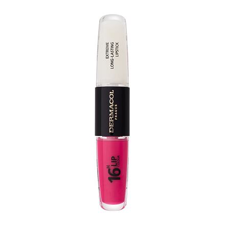 Dermacol 16H Lip Colour Extreme Long-Lasting Lipstick dlouhotrvající rtěnka a lesk na rty 2v1 8 ml odstín 38