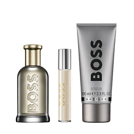 HUGO BOSS Boss Bottled dárková sada parfémovaná voda 100 ml + parfémovaná voda 10 ml + sprchový gel 100 ml pre mužov