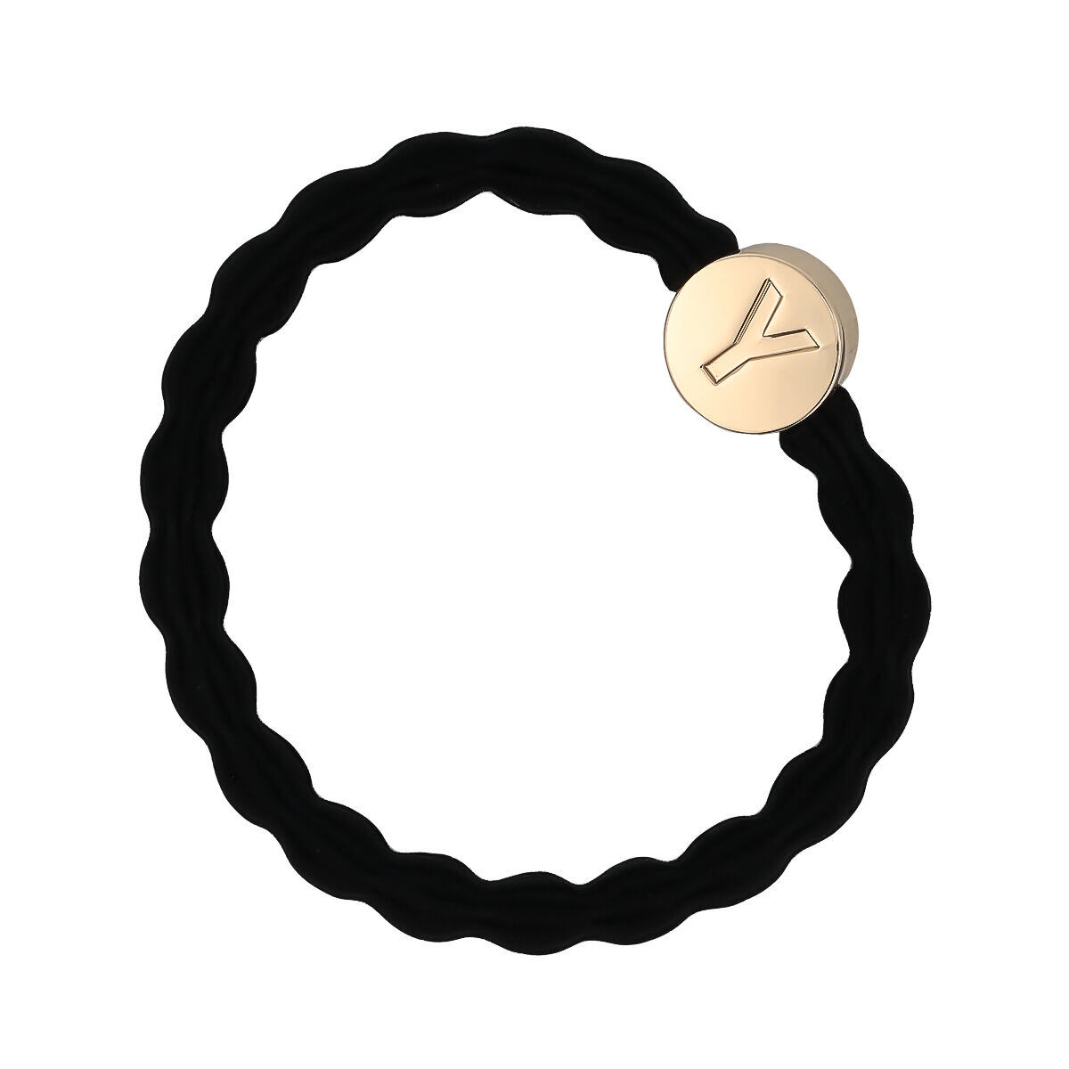 By Eloise London Letter Charms Gold Y náramek / gumička do vlasů 1 ks odstín black unisex
