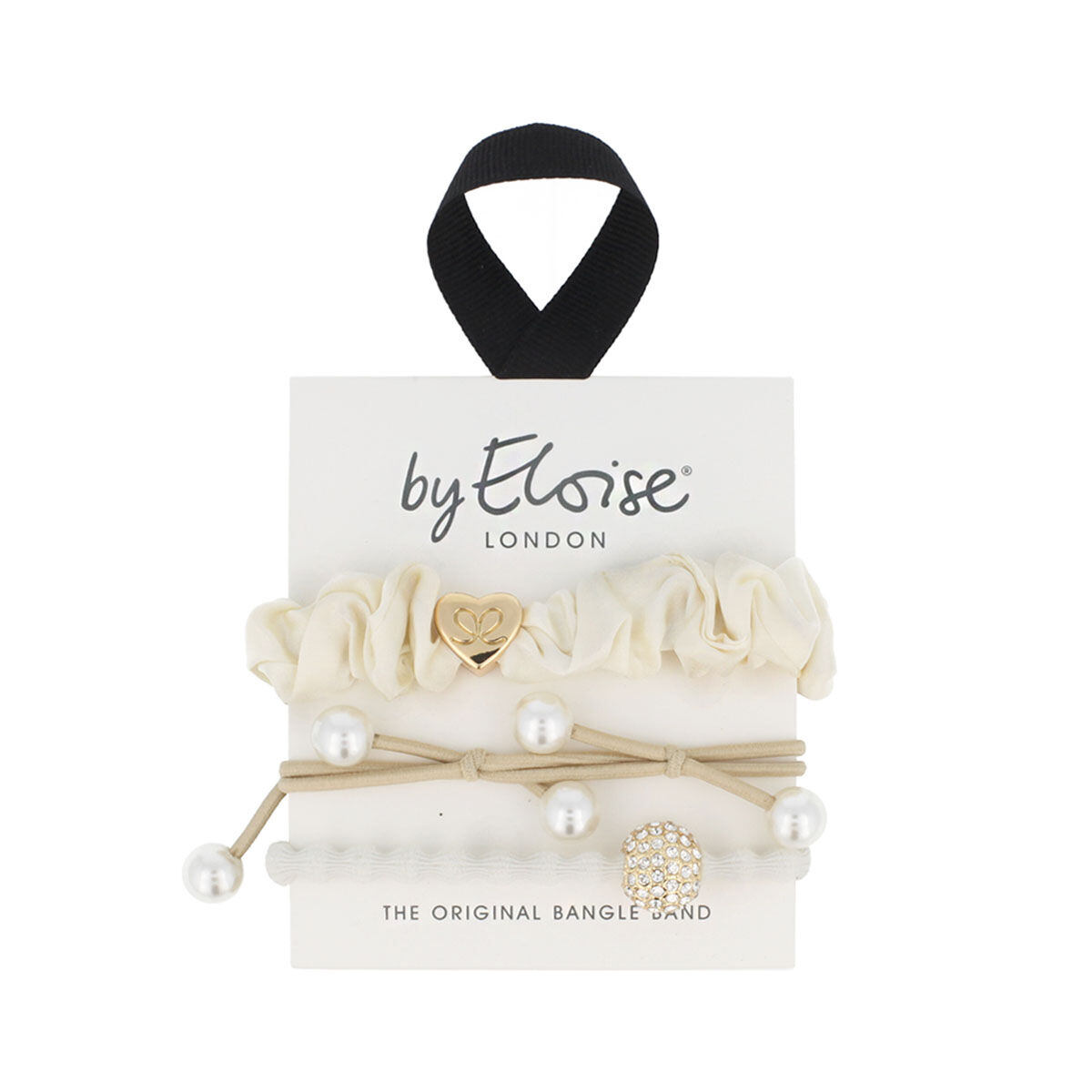 By Eloise London Bangle Set White Party set gumiček na vlasy 1 ks pre ženy