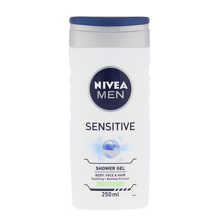 Nivea Men Sensitive sprchový gel na tělo, obličej a vlasy 250 ml pro muže