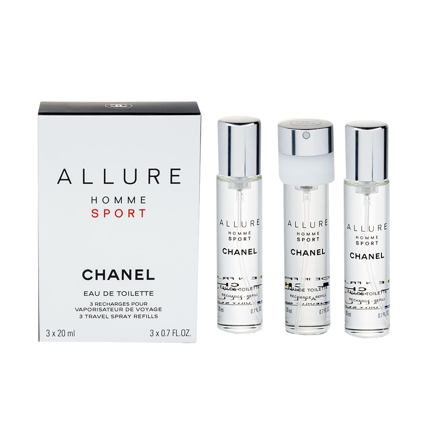 Chanel Allure Homme Sport 3x20 ml toaletní voda náplň 20 ml pro muže