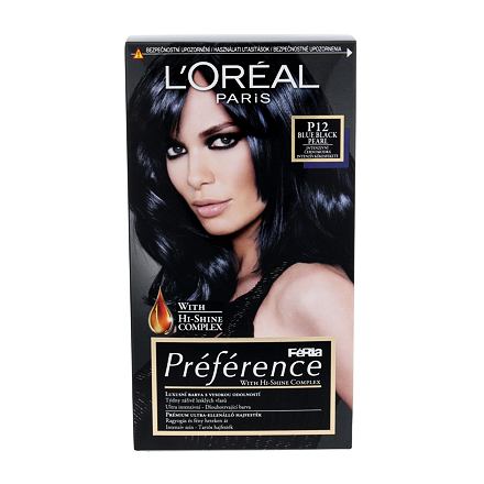 L'Oréal Paris Préférence Féria barva na vlasy 60 ml odstín P12 Blue Black Pearl pro ženy