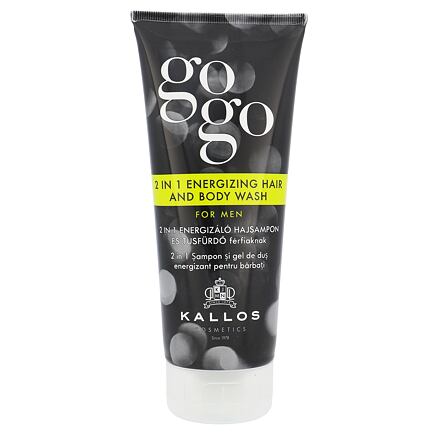 Kallos Cosmetics Gogo 2 in 1 Energizing Hair And Body Wash posilující sprchový gel 2v1 200 ml pro muže