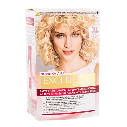 L'Oréal Paris Excellence Creme Triple Protection barva na vlasy na blond vlasy na všechny typy vlasů 48 ml odstín 10 Lightest Ultimate Blonde pro ženy