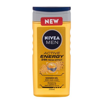 Nivea Men Active Energy energizující sprchový gel na obličej, tělo i vlasy 250 ml pro muže