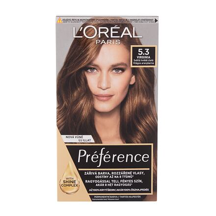 L'Oréal Paris Préférence permanentní barva na vlasy 60 ml odstín 5.3 Virginia pro ženy