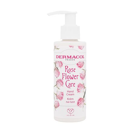 Dermacol Rose Flower Care ochranný a vyživující krém na ruce 150 ml pro ženy