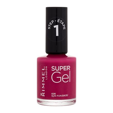 Rimmel London Super Gel STEP1 gelový lak na nehty 12 ml odstín 026 Sun Fun Daze