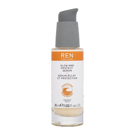 REN Clean Skincare Radiance Glow And Protect Serum antioxidační a rozjasňující pleťové sérum 30 ml pro ženy