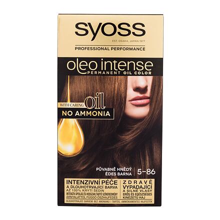 Syoss Oleo Intense Permanent Oil Color permanentní olejová barva na vlasy bez amoniaku 50 ml odstín 5-86 Sweet Brown pro ženy
