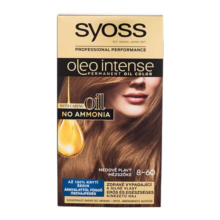 Syoss Oleo Intense Permanent Oil Color permanentní olejová barva na vlasy bez amoniaku 50 ml odstín 8-60 Honey Blond pro ženy
