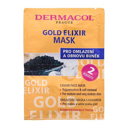 Dermacol Gold Elixir omlazující pleťová maska 16 ml pro ženy