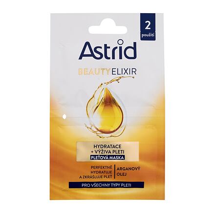 Astrid Beauty Elixir hydratační a vyživující pleťová maska 2x8 ml pro ženy