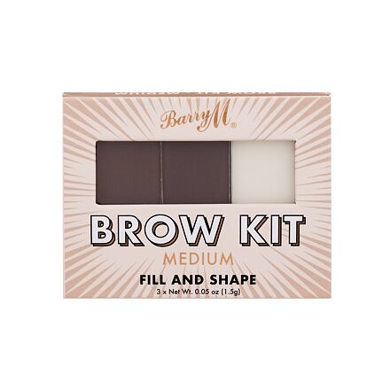 Barry M Brow Kit set a paletka na obočí 4.5 g odstín Medium