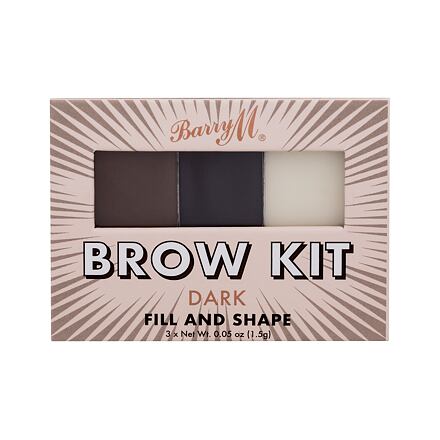 Barry M Brow Kit set a paletka na obočí 4.5 g odstín Dark