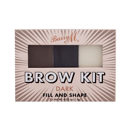 Barry M Brow Kit set a paletka na obočí 4.5 g odstín dark