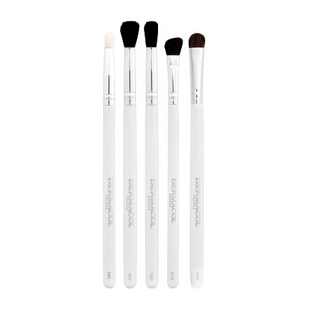 Dermacol Master Brush Eyeshadow Set bílá : kosmetický štětec D81 1 ks + kosmetický štětec D74 1 ks + kosmetický štětec D73 1 ks + kosmetický štětec D83 1 ks + kosmetický štětec D82 1 ks