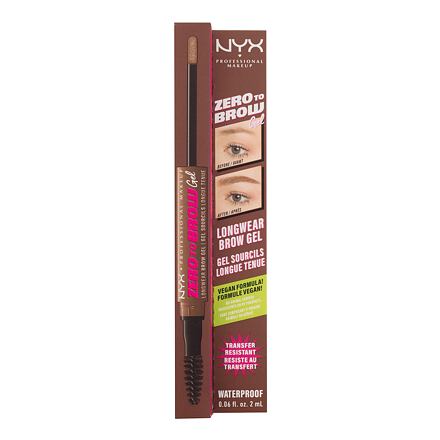 NYX Professional Makeup Zero To Brow barevný gel na obočí 2 ml odstín 04 Auburn