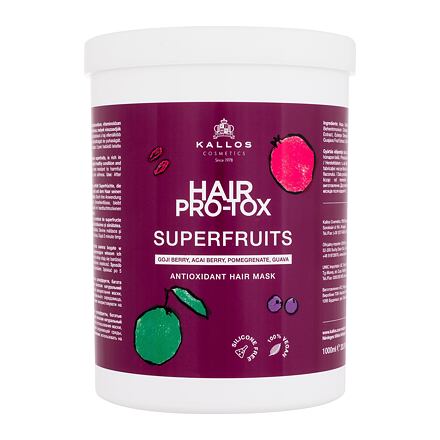 Kallos Cosmetics Hair Pro-Tox Superfruits Antioxidant Hair Mask posilující maska na vlasy 1000 ml pro ženy