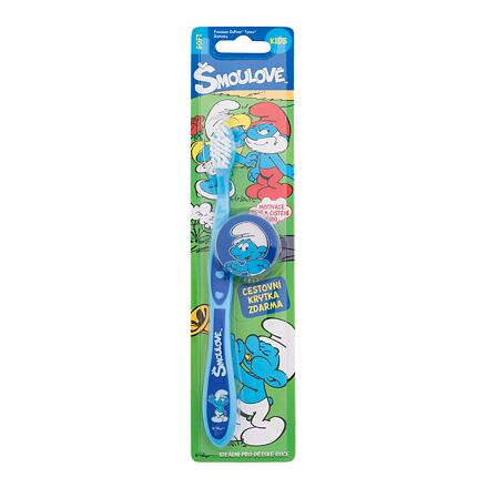 The Smurfs Toothbrush jemný zubní kartáček s krytkou
