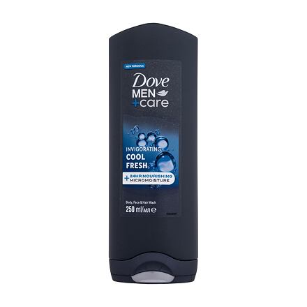 Dove Men + Care Invigorating Cool Fresh hydratační sprchový gel na tělo, obličej a vlasy 250 ml pro muže