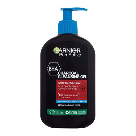 Garnier Pure Active Charcoal Cleansing Gel čisticí gel proti černým tečkám 250 ml unisex
