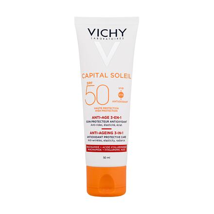 Vichy Capital Soleil Anti-Ageing 3-in-1 SPF50 opalovací krém na obličej proti stárnutí pleti 50 ml pro ženy