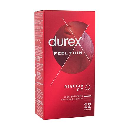 Durex Feel Thin Classic tenké kondomy se silikonovým lubrikačním gelem 12 ks