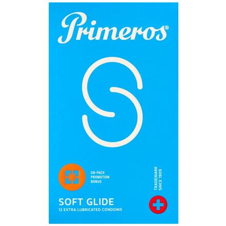 Primeros Soft Glide ultra tenké kondomy s extra lubrikací 12 ks