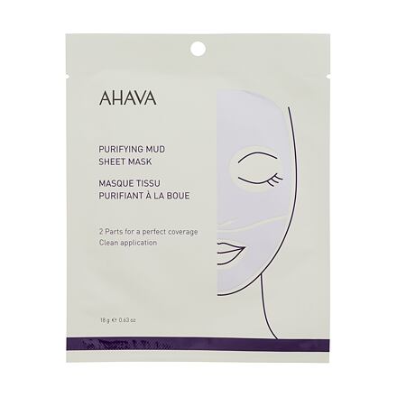 AHAVA Purifying Mud Sheet Mask čisticí pleťová maska 18 g pro ženy