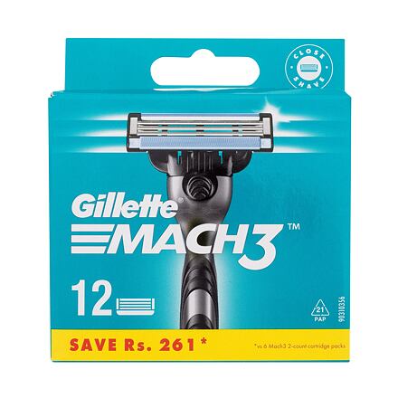 Gillette Mach3 XXL náhradní břit 12 ks pro muže