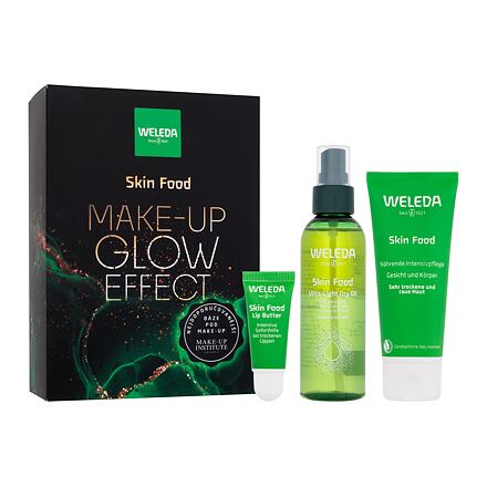Weleda Skin Food Make-up Glow Effect : balzám na rty Skin Food Lip Butter 8 ml + pleťový a tělový krém Skin Food 75 ml + suchý olej Skin Food Ultra-Light Dry Oil 100 ml