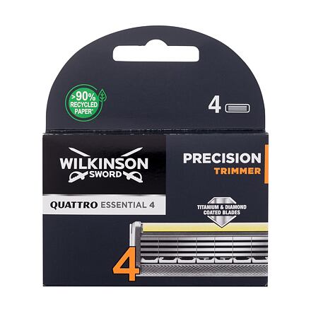 Wilkinson Sword Quattro Essential 4 Precision Trimmer náhradní břit 4 ks pro muže