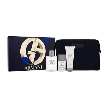 Giorgio Armani Acqua di Giò Pour Homme : EDT 100 ml + deostick 75 ml + sprchový gel 75 ml + kosmetická taštička pro muže