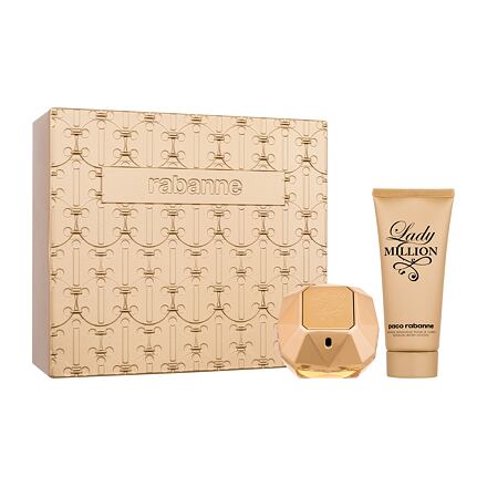 Paco Rabanne Lady Million SET1 dárková sada parfémovaná voda 80 ml + tělové mléko 100 ml + plechová dóza pre ženy