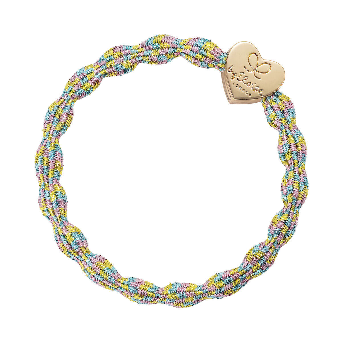 By Eloise London Metallic Gold Heart Candy náramek / gumička do vlasů 1 ks odstín candy pre ženy