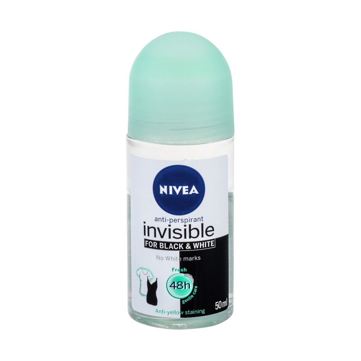 Nivea Black & White Invisible Fresh 48h antiperspirant proti skvrnám na oblečení 50 ml pro ženy