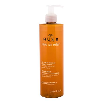 NUXE Reve de Miel Face And Body Ultra-Rich Cleansing Gel zvláčňující sprchový gel na tvář a tělo 400 ml pro ženy