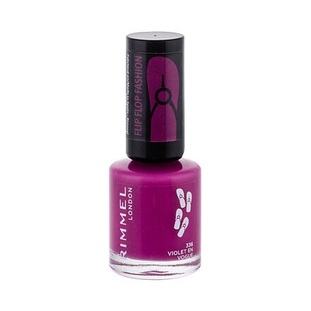 Rimmel London 60 Seconds Flip Flop lak na nehty s výraznou barvou a oslnivým leskem 8 ml odstín 336 Violet En Vogue