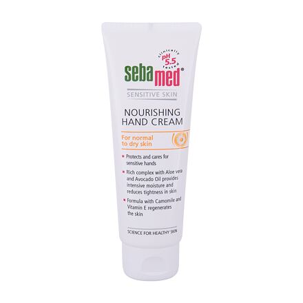 SebaMed Sensitive Skin Nourishing vyživující krém na ruce s normální a suchou pokožkou 75 ml pro ženy